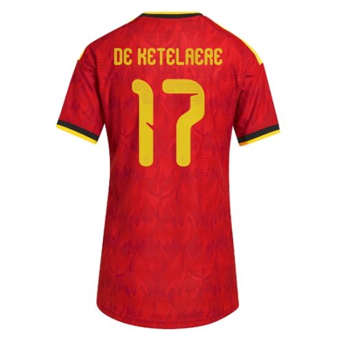 Billige Fotballdrakt Belgia Charles De Ketelaere #17 Replika Hjemmedrakt Dame VM 2026 Kortermet Billige Fotballdrakt Belgia Charles De Ketelaere #17 Replika Hjemmedrakt Dame VM 2026 Kortermet